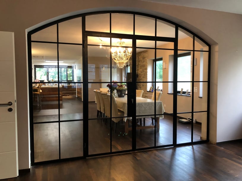 industriální dveře do oblouku